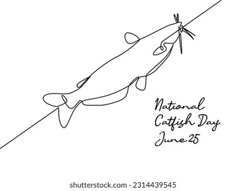 line art of national catfish day good for national catfish day celebrate. line art. illustration.