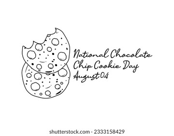 line art of national chocolate chip cookie day good for national chocolate chip cookie day celebrate. line art. illustration.