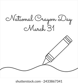 line art of National Crayon Day good for National Crayon Day celebrate. line art. illustration.