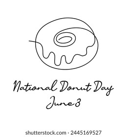 line art of National Donut Day good for National Donut Day celebrate. line art. illustration.