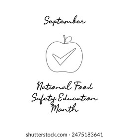 line art of National Food Safety Education Month good for National Food Safety Education Month celebrate. line art.