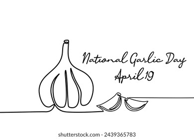 line art of National Garlic Day good for National Garlic Day celebrate. line art. illustration.