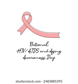 line art of National HIV AIDS and Aging Awareness Day good for National HIV AIDS and Aging Awareness Day celebrate. line art.