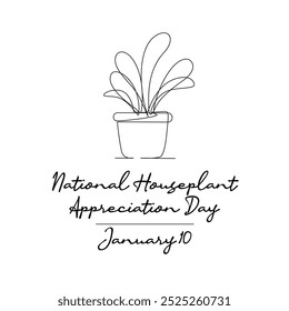 line art of National Houseplant Appreciation Day good for National Houseplant Appreciation Day celebrate. line art.