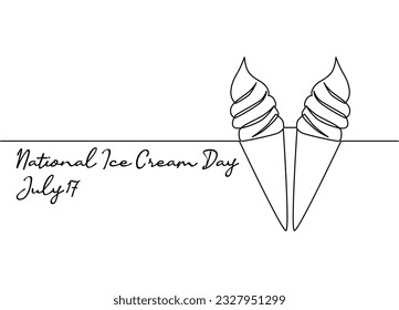 line art of national ice cream day good for national ice cream day celebrate. line art. illustration.