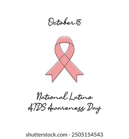 line art of National Latino AIDS Awareness Day gut für National Latino AIDS Awareness Day feiern. Strichart.