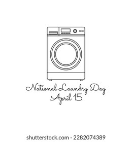 line art of national laundry day good for national laundry day celebrate. line art. illustration.