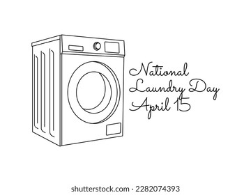 line art of national laundry day good for national laundry day celebrate. line art. illustration.
