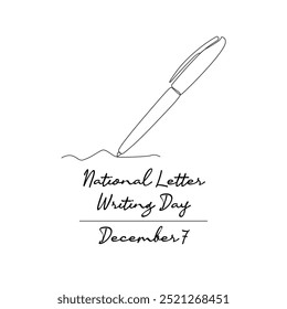 line art of National Letter Writing Day good for National Letter Writing Day celebrate. line art.