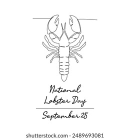 line art of National Lobster Day good for National Lobster Day celebrate. line art.