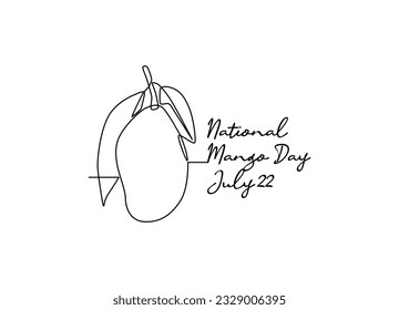 arte de la línea del día nacional del mango bueno para celebrar el día nacional del mango. ilustración de línea.