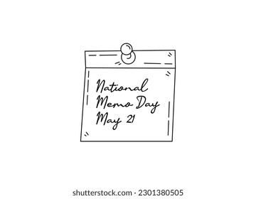 line art of national memo day good for national memo day celebrate. line art. illustration. - Powered by Shutterstock - Get 15% off with code: PIKWIZARD15