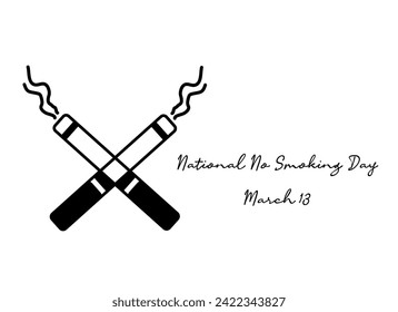 line art of National No Smoking Day good for National No Smoking Day celebrate. line art. illustration.