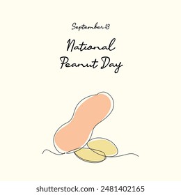 line art of National Peanut Day good for National Peanut Day celebrate. line art.