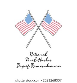 line art of National Pearl Harbor Day of Remembrance good for National Pearl Harbor Day of Remembrance celebrate. line art.