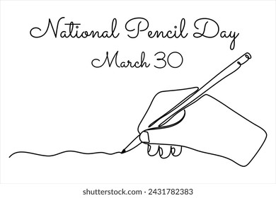 line art of National Pencil Day good for National Pencil Day celebrate. line art. illustration.