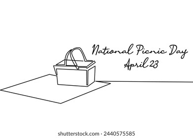 line art of National Picnic Day good for National Picnic Day celebrate. line art. illustration.