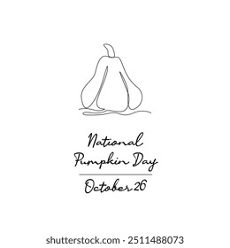 line art of National Pumpkin Day good for National Pumpkin Day celebrate. line art.