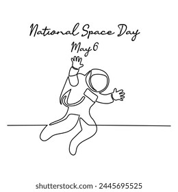 line art of National Space Day good for National Space Day celebrate. line art. illustration.