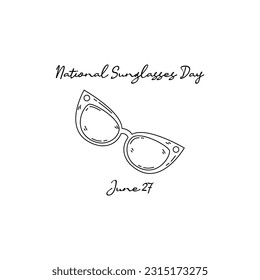 line art of national sunglasses day good for national sunglasses day celebrate. line art. illustration.