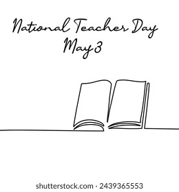 line art of National Teacher Day good for National Teacher Day celebrate. line art. illustration.