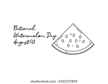 line art of national watermelon day good for national watermelon day celebrate. line art. illustration.