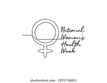 line art of national women's health week good for national women's health week celebrate. line art. illustration.