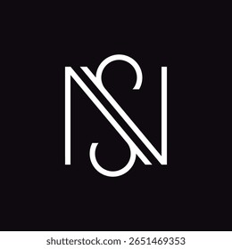 Logotipo inicial NC o CN de arte lineal para empresas de bolsa, finanzas, marcas, negocios e inversiones.