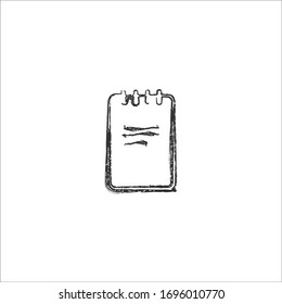 line art of notebook design with white background