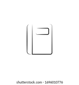 line art of notebook design with white background