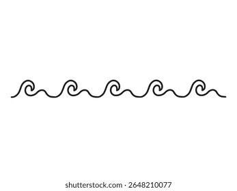 Line Art Ocean Wave Illustration