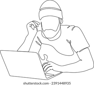 hinter dem Computer konzentrierte Bürofachkunde