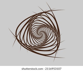Line Art auf grauem Hintergrund