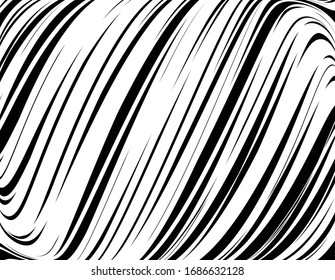  Kunstkunst der Linie. Psychedelischer Hintergrund. einfarbiger Hintergrund. Optischer Täuschungsstil. Schwarz-dunkler Hintergrund. Modernes Muster. Abstrakte grafische Textur. Grafische Ornamente. Vektorillustration-Vorlage