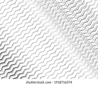  Kunstkunst der Linie. Psychedelischer Hintergrund. einfarbiger Hintergrund. Optischer Täuschungsstil. Schwarz-dunkler Hintergrund. Modernes Muster. Abstrakte grafische Textur. Grafische Ornamente. ZIG ZAG