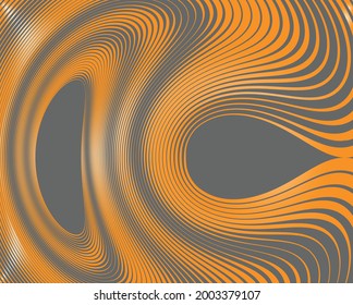  Arte óptico de línea. Fondo psicodélico. Fondo monocromo. Estilo de ilusión óptica. Fondo negro oscuro. Patrón moderno. Textura gráfica abstracta. Ornamento gráfico. Plantilla de vector