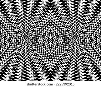 Line art optical .Wave design black and white. Pattern Digital image with a psychedelic stripes. Argent base for website, print, basis for banners, wallpapers, business cards, brochure