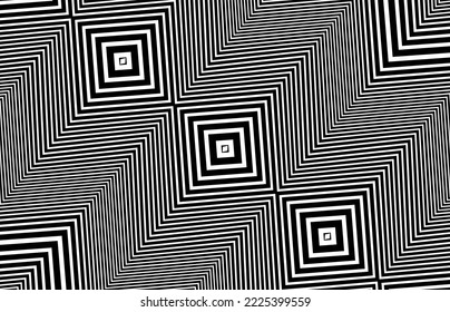  Line art optical .Wave design black and white. Pattern Digital image with a psychedelic stripes. Argent base for website, print, basis for banners, wallpapers, business cards, brochure