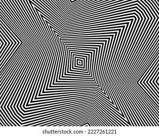  Line art optical .Wave design black and white. Pattern Digital image with a psychedelic stripes. Argent base for website, print, basis for banners, wallpapers, business cards, brochure