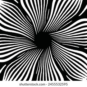  Line art optical .Wave design black and white. Digital image with a psychedelic stripes. Argent base for website, print, basis for banners,  background, business cards, brochure, banner