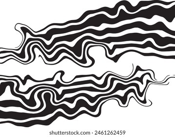  Line art optical .Wave design black and white. Digital image with a psychedelic stripes. Argent base for website, print, basis for banners, wallpapers, business cards, brochure, banner