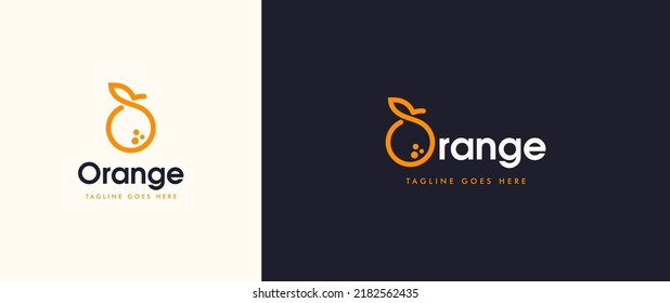 Line art orange logo with professional color