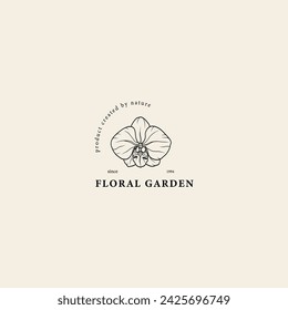 Logo de fleur d'orchidée