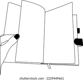 Line art of original office supplies