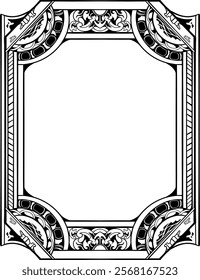 Line Art Ornament Border Decoration
