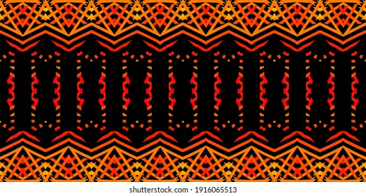 Line art ornament on dark background