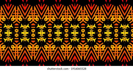 Line art ornament on dark background