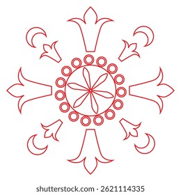 A arte da linha de Ornate