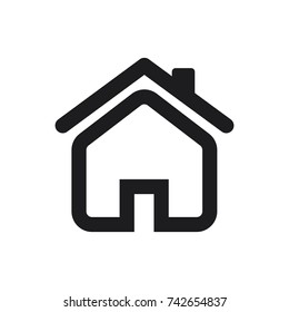 line art  out line house vector icon, home vector icon 