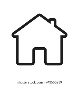 line art  out line house vector icon, home icon 